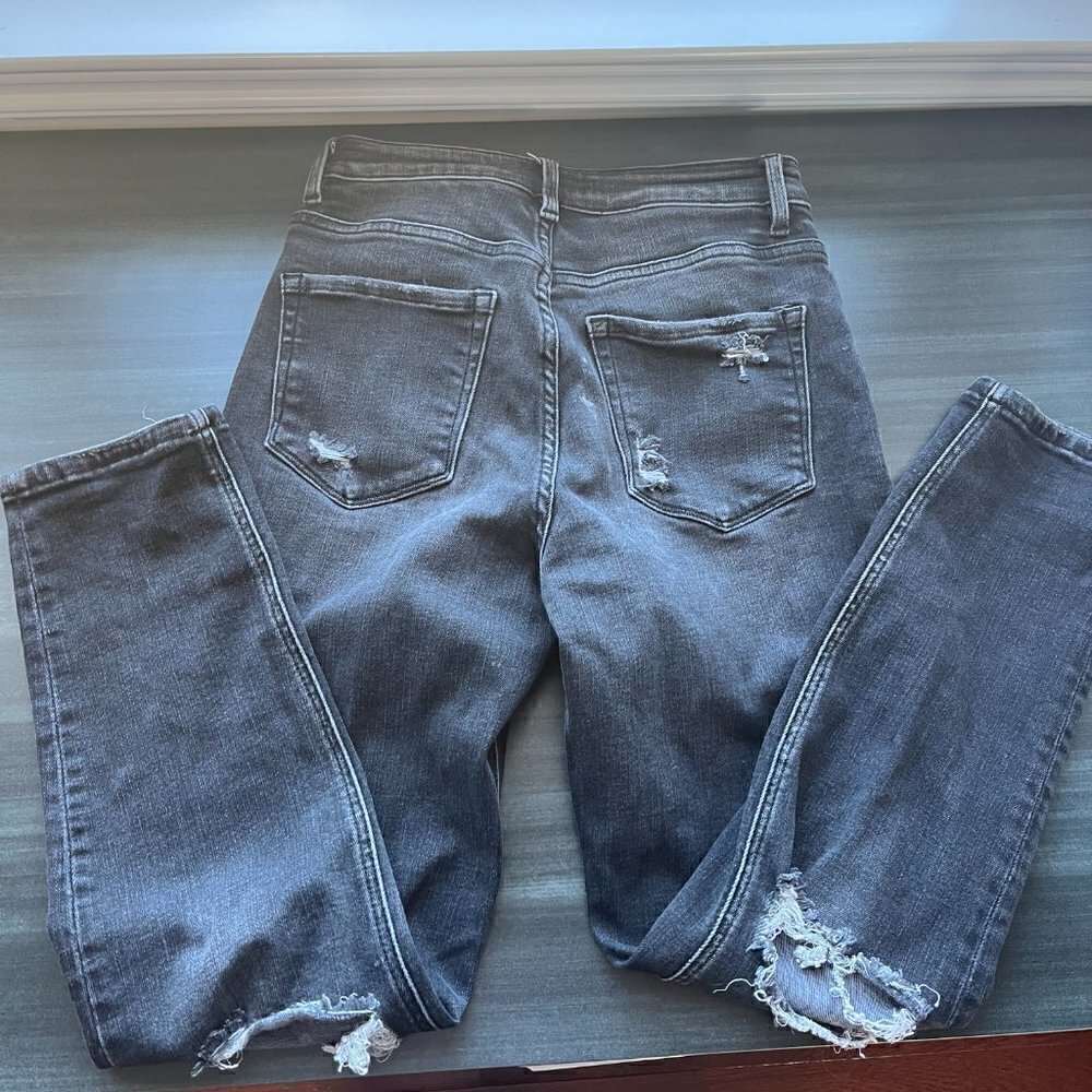 Vervet Black Deconstructed Mom Jeans Size 25 - Picture 2 of 3